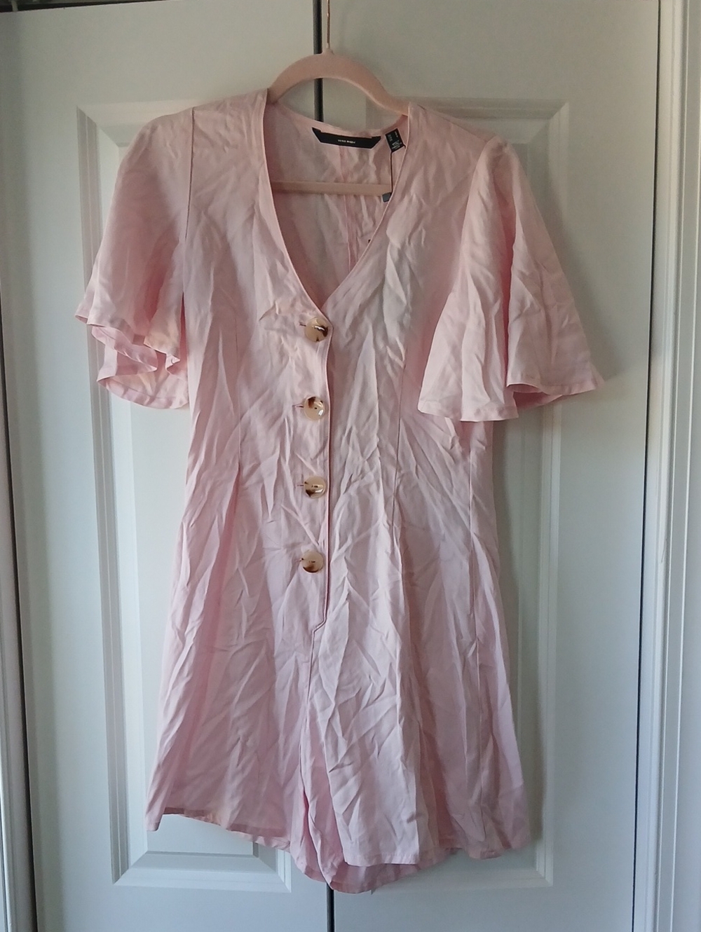 Vera Moda NWT Viviana Short Sleeve Short Playsuit Romper Flutter Sleeve Small